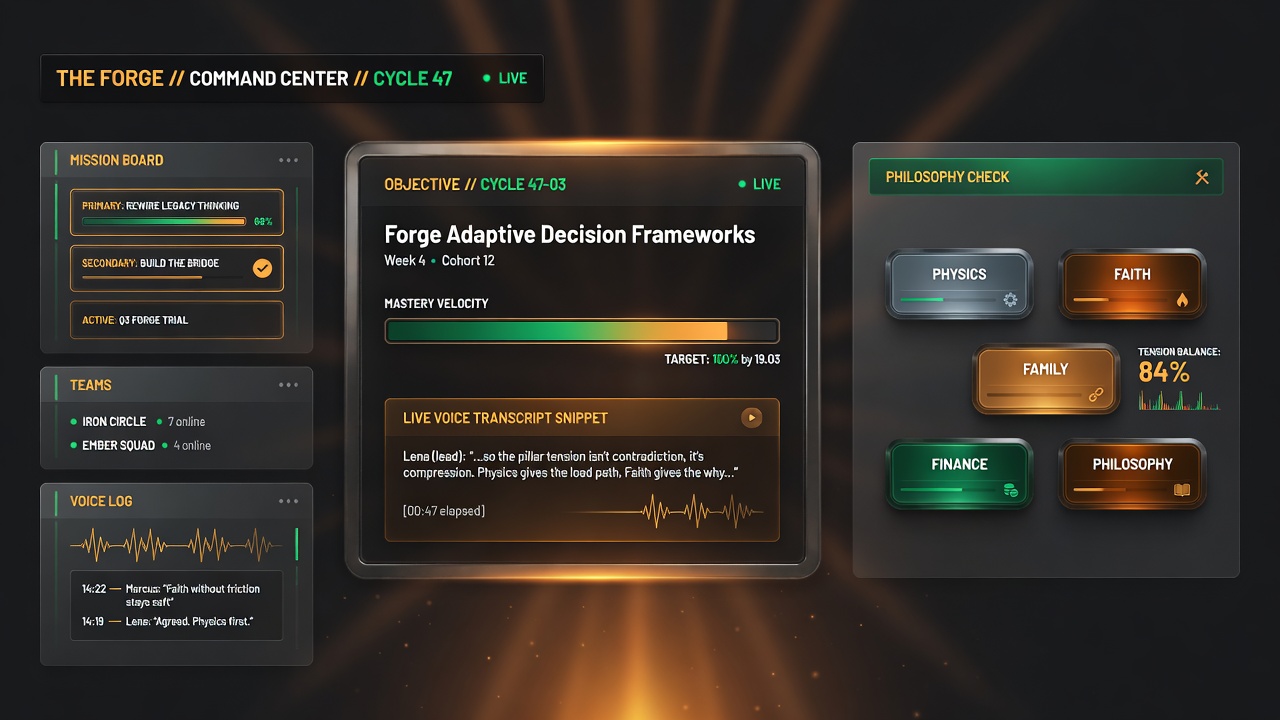 Concept: Forge command surface UI